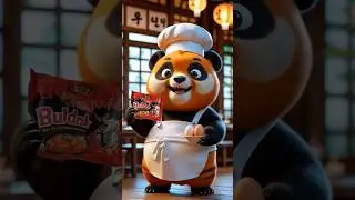 The Ultimate Buldak Ramen Cheese Omelette by Momo Panda 🍜🧀 #cuteanimals #animalrescue #cooking
