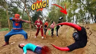 Spider-Man Attacks The Cave To Destroy The Violent Gorilla Monster