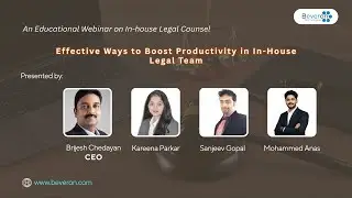 Live Webinar | Effective Ways to Boost Productivity in In-House Legal Teams |  Beveron Tech