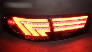 Задние тюнинг фонари Toyota Highlander 3 `14- светодиодные, тонированные