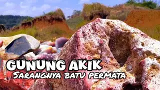 Senangnya Menemukan Sarang Bongkahan Batu Akik Permata, Di Gunung Akik