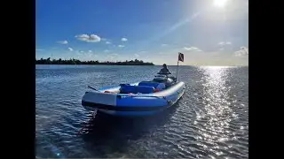 Jetski powered inflatable tender for all personal watercraft. Clip in and out in under one minute.