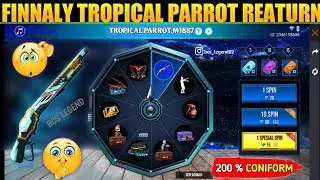 Tropical Parrot M1887 Return | M1887 New Skin New m 1887 Skin free fire tropical parrot return