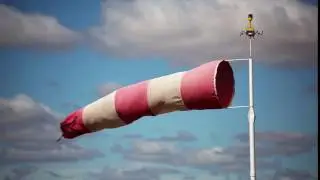 Windsock Blowing in the Wind - Royalty Free HD Video Stock Footage.