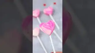 Marbled Heart Chocolate Lollipops 💕 mold in my amazon storefront-linktree in bio #chocolate #shorts