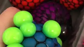 Squishy Rainbow Mesh Balls Sensory Toys