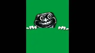 Green screen troll face for edit