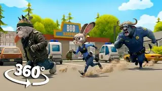 360&deg; Criminal Escape in Zootopia | Judy Hopps VR 8K
