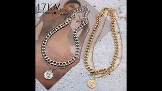 Vintage Multi-layer Coin Chain Choker Necklace For Women Gold