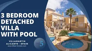 &euro;179.000 - BEAUTIFUL 3-BEDROOM FULLY FURNISHED DETACHED VILLA WITH POOL & DRIVEWAY IN VILLAMARTIN