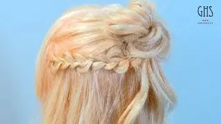 ロング ハーフアップ｜簡単お団子ヘアーの作り方