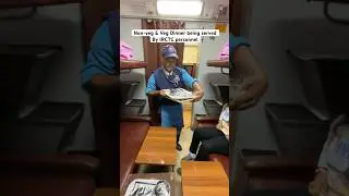 Non-veg & Veg Dinner being served By IRCTC personnel