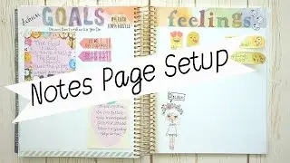 Note Pages setup: Erin Condren Life Planner
