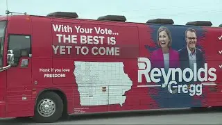 Kim Reynolds' GOP campaign bus rolls into Altoona