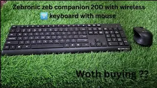 Zebronic zeb companion 200 || wireless keyboard with wireless 🛜 mouse