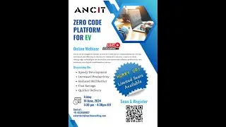 ANCIT Webinar on Zero Code Platform for EV
