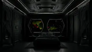 Starship Sleeping Quarters | BLACK SCREEN | Sleep Sounds White Noise with Deep Bass | 10 Hours