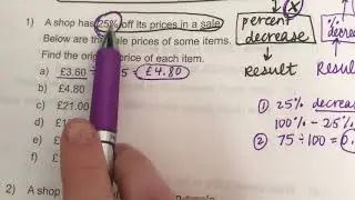 Reverse Percentages | Finding the Original Value