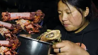 A Traditional Method Of Making Buffalo Bone Marrow In Nepal's Rural Med-Hill Region