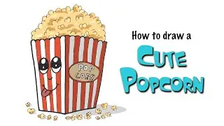 How to draw Popcorn easy