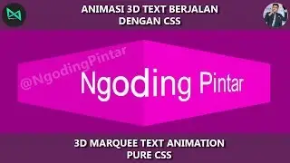 CARA MEMBUAT ANIMASI 3D TEXT BERJALAN DENGAN CSS - #6[Tutorial HTML CSS & Javascript]