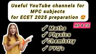 Полезные каналы YouTube по предметам MPC для подготовки к ECET 2025 🤩 #ecet #apecet #tsecet
