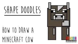 How to Draw Minecraft Cow | Shape Doodles | Junior Art Lab