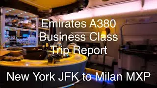 Emirates A380 Business Class Trip Report | JFK to Milan MXP | Fifth Freedom Route A6-EUA
