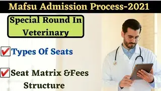 Maharashtra (Mafsu) Veterinary Special Round Admission Process (SPOT ROUND)