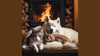Fireside Harmony with Pets