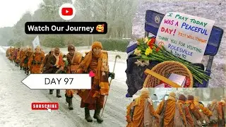 Day 97 🙏 Walk For Peace Journey ♥️ #buddhistmonks #alokathepeacedog #walkforpeace 