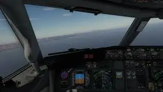 X Plane 11   Zibo 737 Mod   Hand flown Rwy 03 ILS Z approach at GCRR Lanzarote,