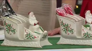 Lenox Holiday Caddy & Centerpiece with Salt & Pepper Shakers on QVC