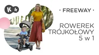 Rowerek trójkołowy 5 w 1 FREEWAY od Kinderkraft | z obrotowym siedziskiem