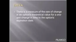 what is the option greeks ? definition of theta ? share market basics.