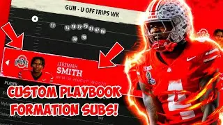 How To Set Formation Subs With A Custom Playbook In College Football 26!