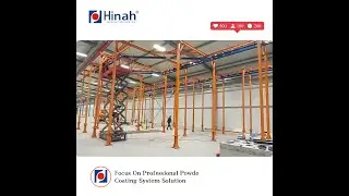 Croatia Power and free conveyor powder coating line robot painting full automatic plant for frame