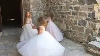 Flower girl dresses 16-1516, 16-1530, 17-0253 by Kingdom Boutique