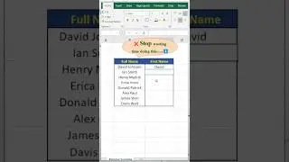 Remove Surname using Find and Replace | Excel | #shorts #youtubeshorts #excel