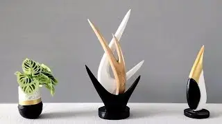 Easy DIY sculpture making idea. Home decor sculpture idea.