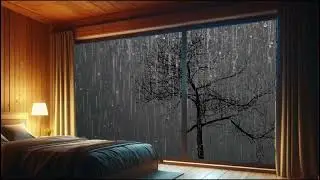 Deep Sleep Rain Sound in Cozy Bedroom | Relaxing Night Rain ASMR