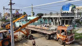 Dhwaja Stambham (Stone) - Durga Devi Stone Temple Construction, Thummala Palem, Guntur (DT), AP
