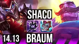 SHACO & Kai'Sa vs BRAUM & Ezreal (SUP) | 7/3/14, Rank 11 Shaco | NA Challenger | 14.13