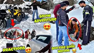 Snow Trip Pr Extreme Fight Hogyi😂 | Live Snowfall In Hometown 😍