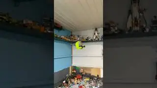 Lego RC Helicopter flying over the Lego city #lego #helicopter #rchelicopter #afol