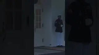 Lightning strikes outside White House while Marine stands guard 😂