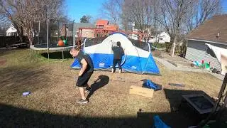 Coleman Montana 8 Person Tent Set-up (TIME LAPSE) GO PRO HERO 7