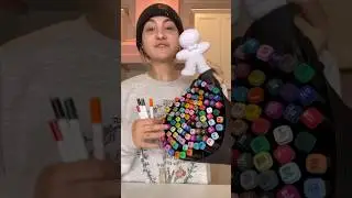 4 markers vs a professional marker set squishy makeover! #art #squishy #squishymakeover #coloring