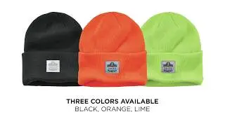 Ergodyne 6806 Classic Cuffed Rib-Knit Beanie Hat Stretches to Fit All Heads