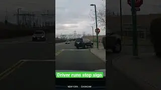Driver failed to stop at a stop sign